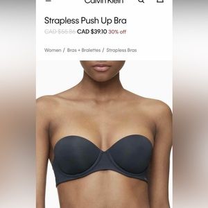Calvin Klein strapless bra
